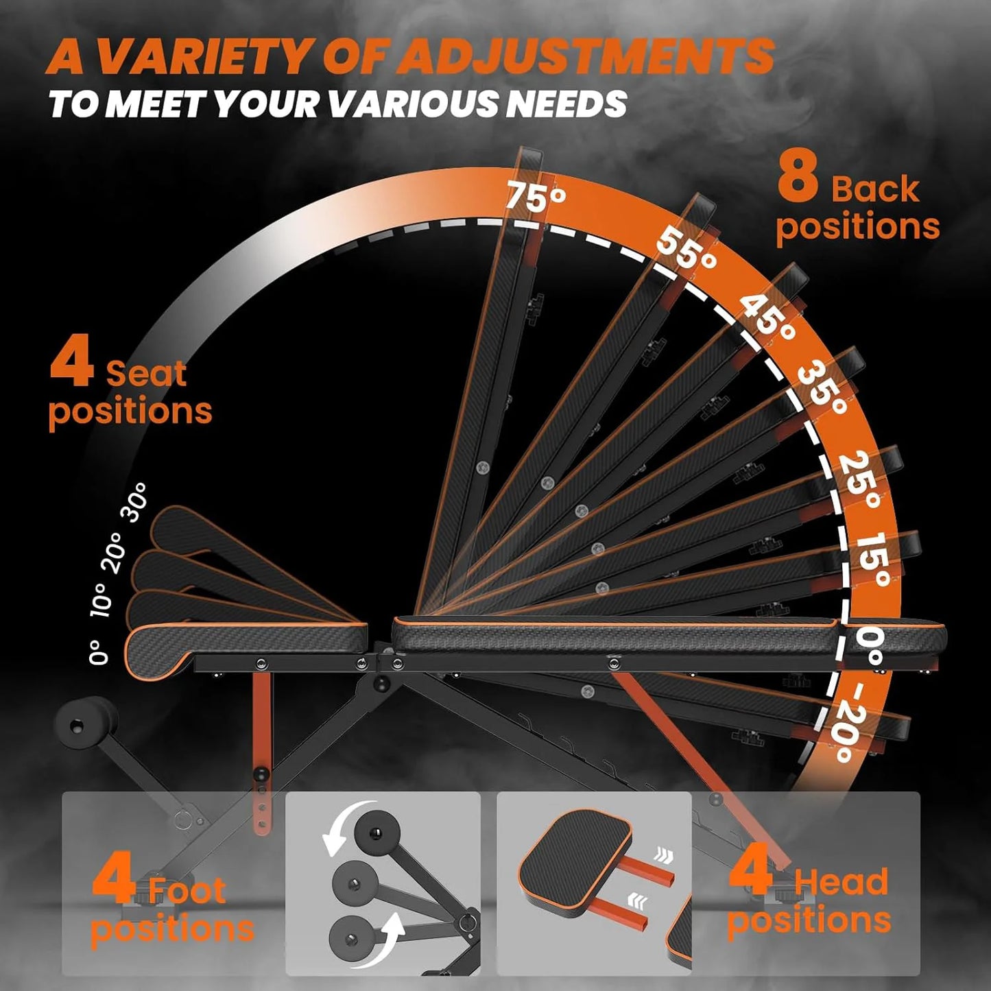 NomadeSport™ : Banc de musculation ajustable