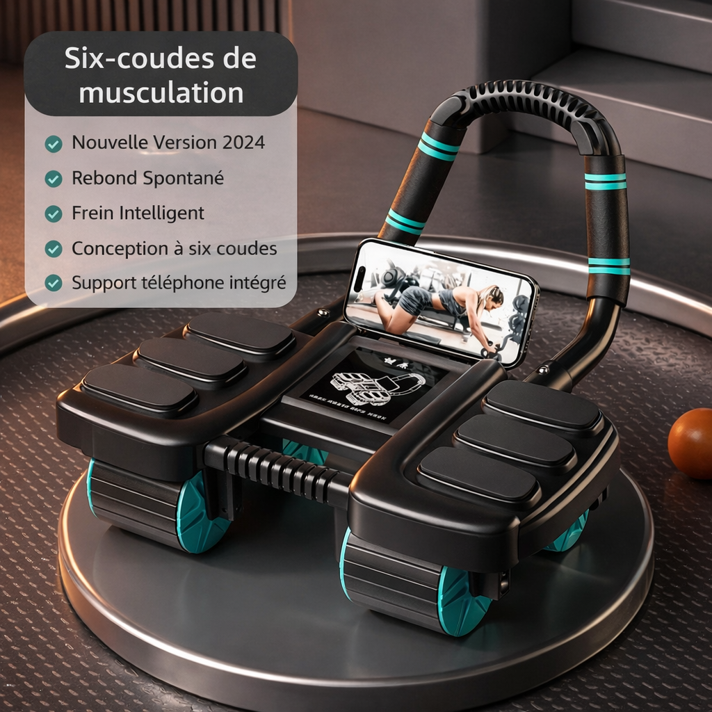 NomadeSport™ : Roue abdominale automatique à 6 roues
