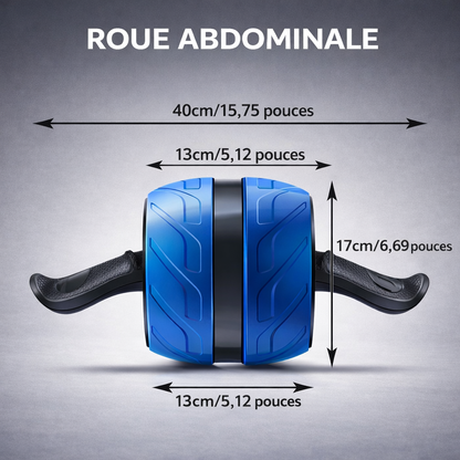 NomadeSport™ : Roue abdominale à rebond avec tapis