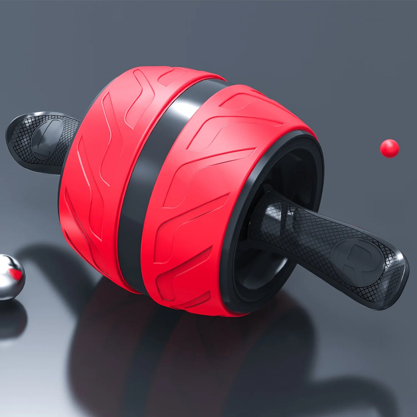 NomadeSport™ : Roue abdominale à rebond avec tapis